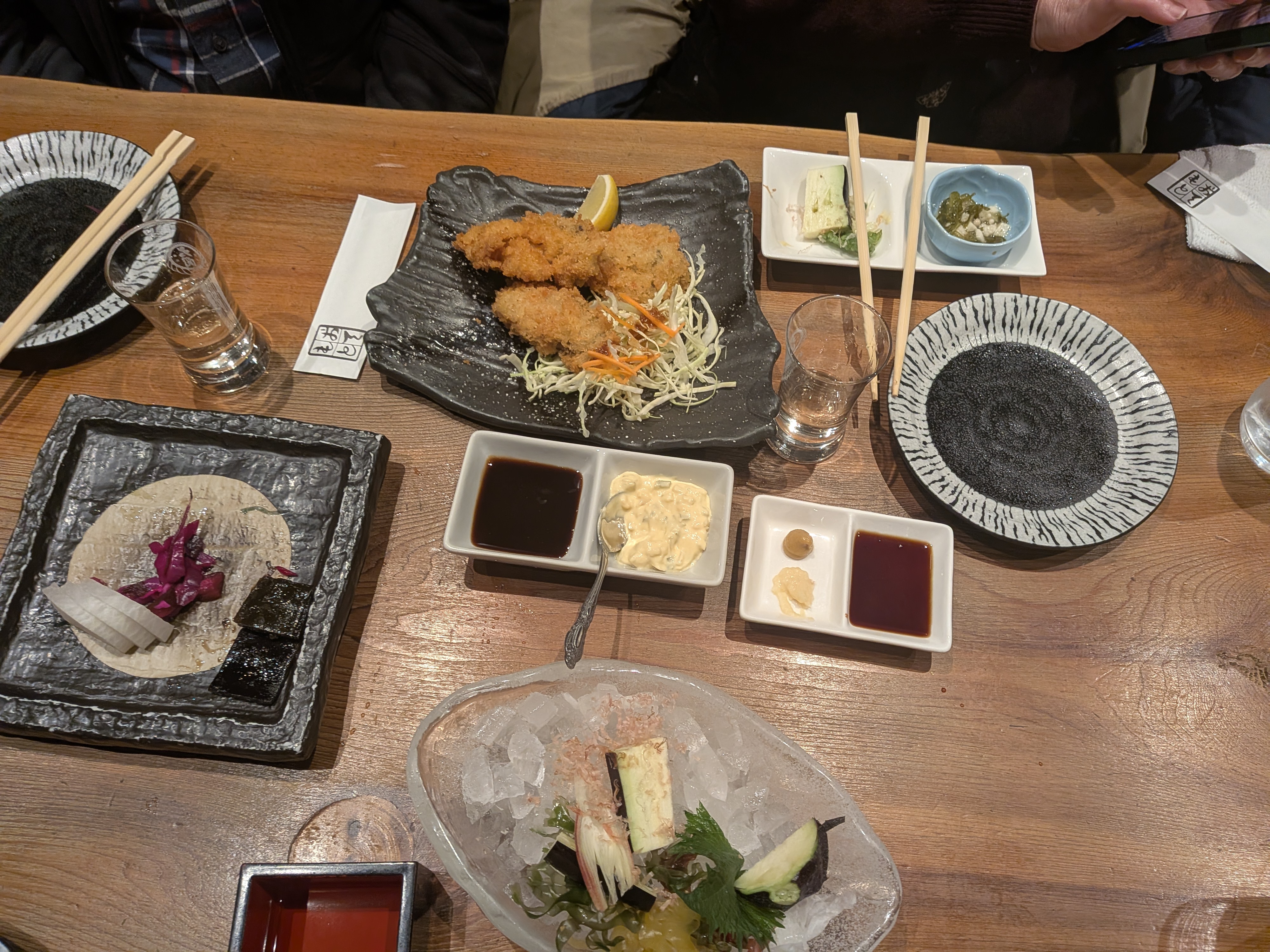 Japanese dinner spread