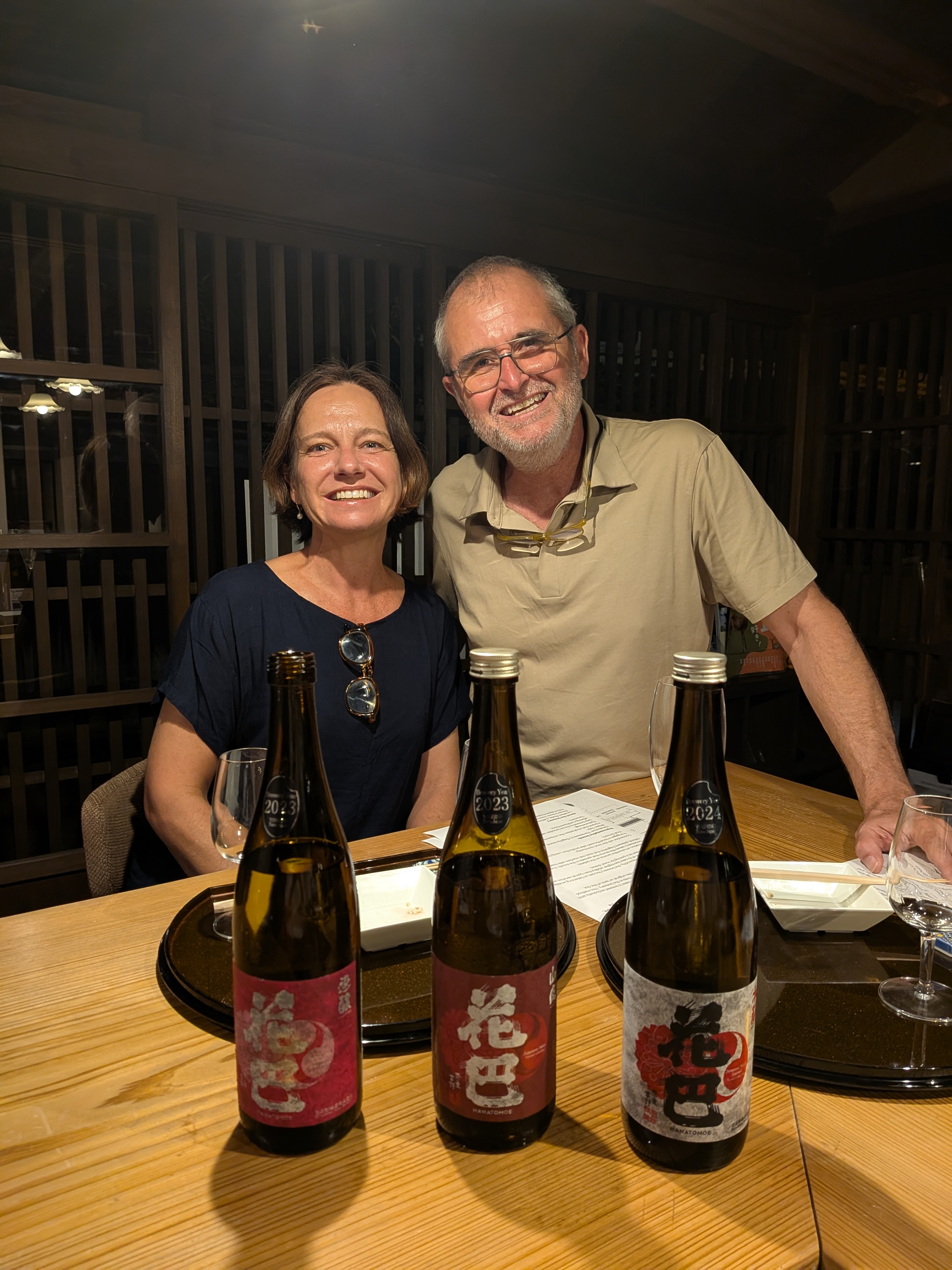 Sake tasting couple