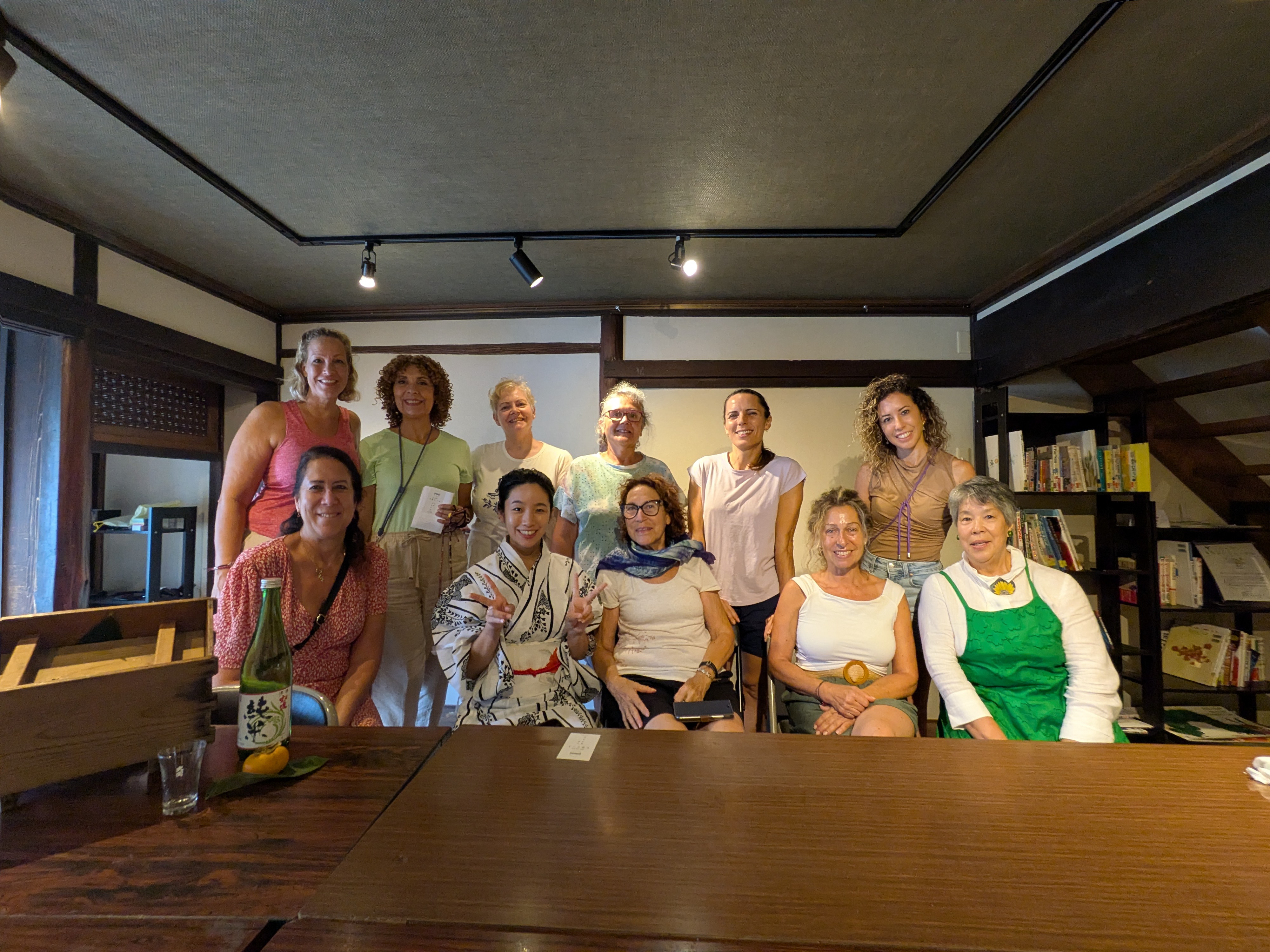 Sake tasting with kimono